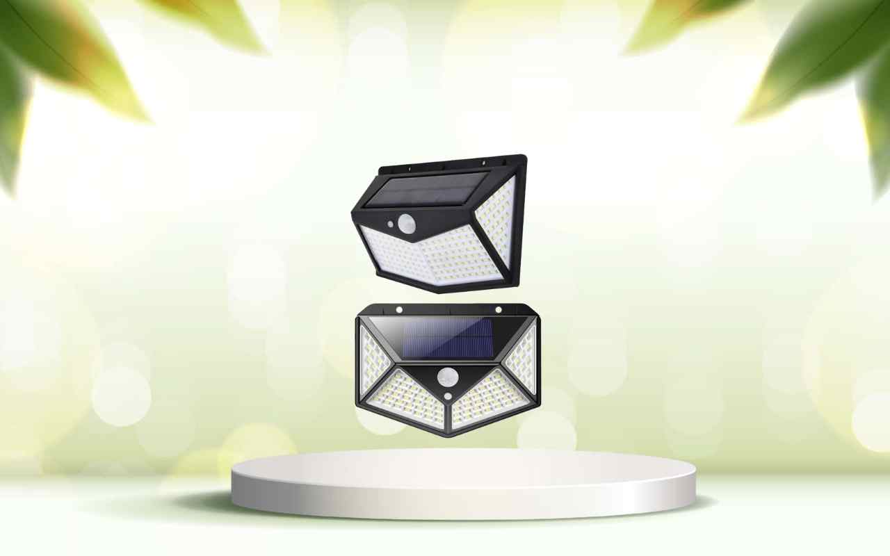 Scopri il faretto solare 100 LED: illumina il tuo spazio esterno senza consumi