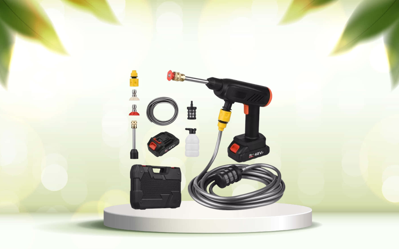 Scopri la pistola idropulitrice portatile: pulizia profonda senza limiti d’acqua